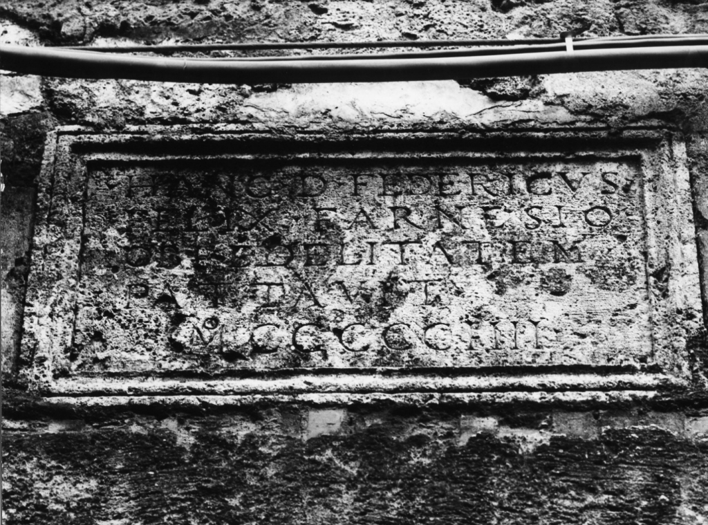 lapide documentaria - ambito laziale (sec. XVI)