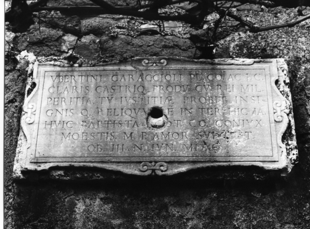 lapide commemorativa - ambito laziale (sec. XVI)