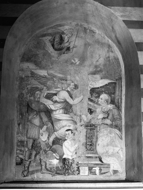 Annunciazione e San Rocco, Annunciazione e Trinità (dipinto) - ambito viterbese (sec. XVI)