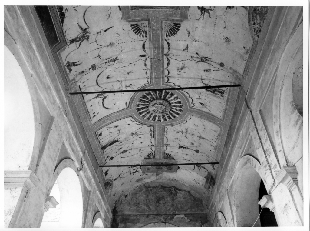 motivi decorativi a grottesche (dipinto) di Fontana Prospero (cerchia) (metà sec. XVI)