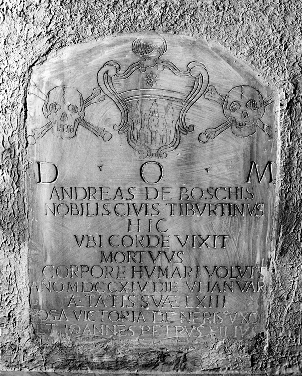 lapide tombale - ambito laziale (sec. XVIII)