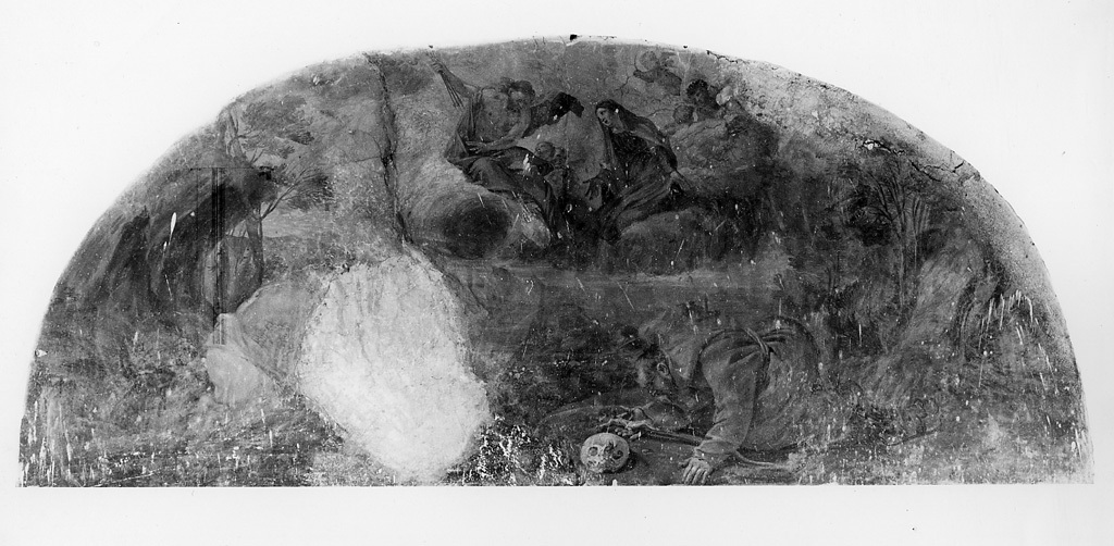 San Francesco d'Assisi in preghiera (dipinto, elemento d'insieme) di Zampieri Domenico detto Domenichino (scuola) (terzo quarto sec. XVII)