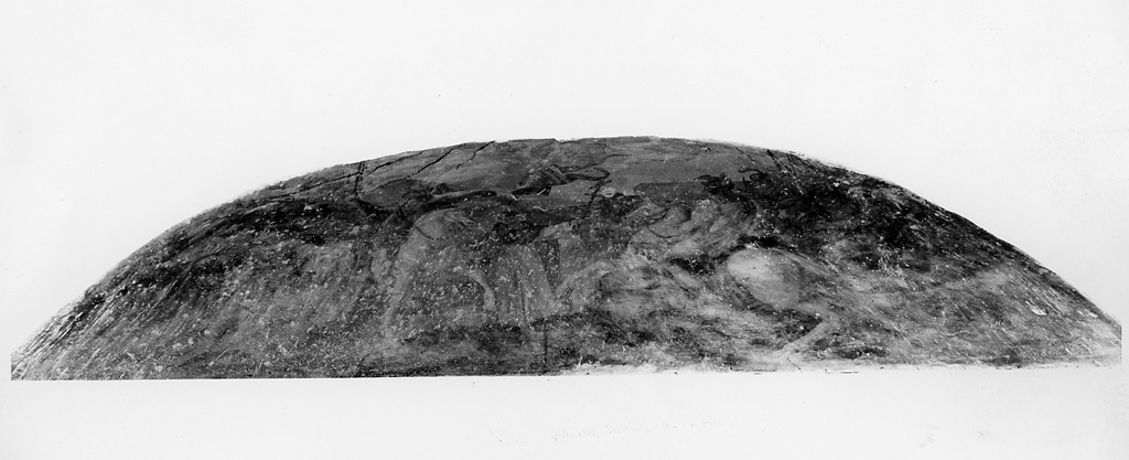 San Domenico in una battaglia (dipinto, elemento d'insieme) di Zampieri Domenico detto Domenichino (scuola) (terzo quarto sec. XVII)