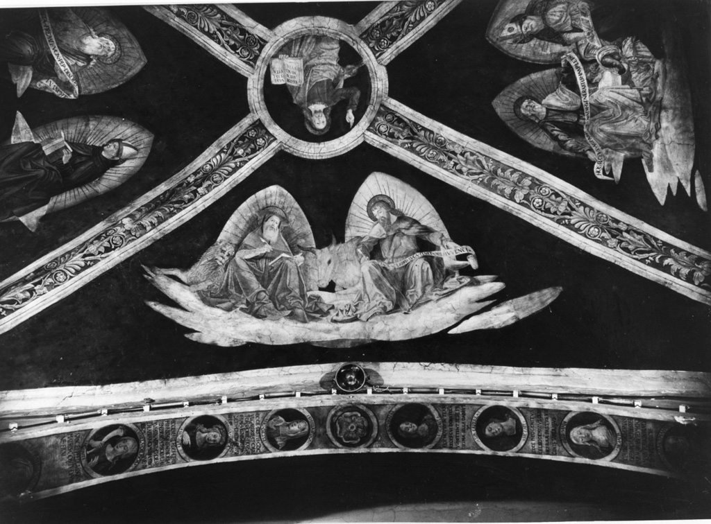 san Luca Evangelista e san Girolamo (dipinto, elemento d'insieme) di Maestro di Tivoli (sec. XV)