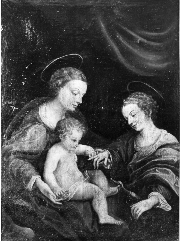 matrimonio mistico di Santa Caterina d'Alessandria (dipinto) - ambito romano (seconda metà sec. XVI)