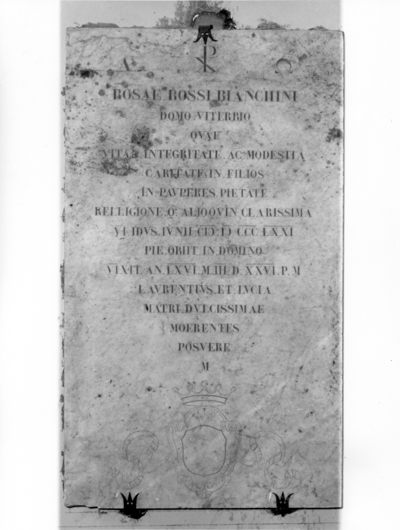 lapide - ambito laziale (sec. XIX)
