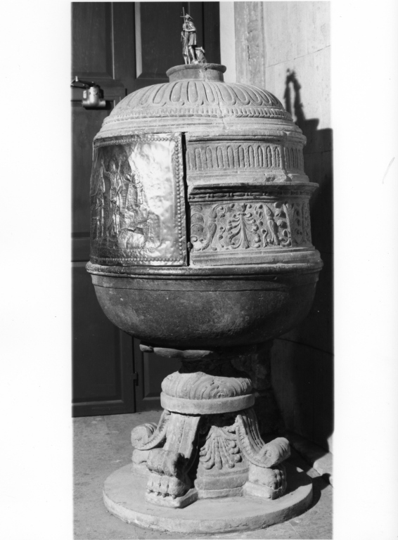 fonte battesimale - ambito viterbese (prima metà, primo quarto sec. XVI, sec. XX)