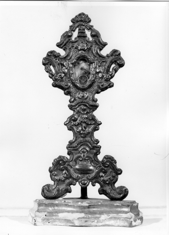 reliquiario - a ostensorio - ambito laziale (sec. XVIII)