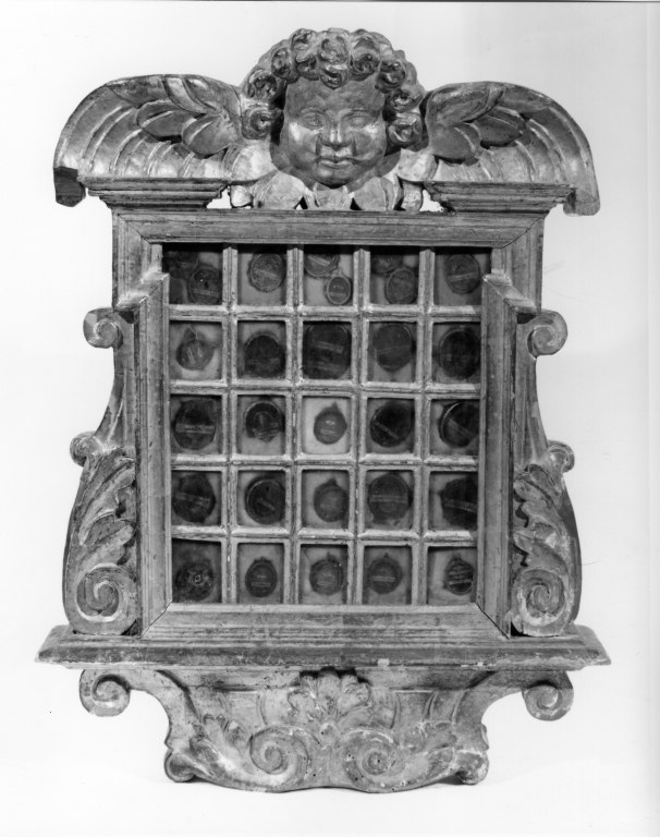 reliquiario - a tabella - ambito laziale (inizio sec. XVII)