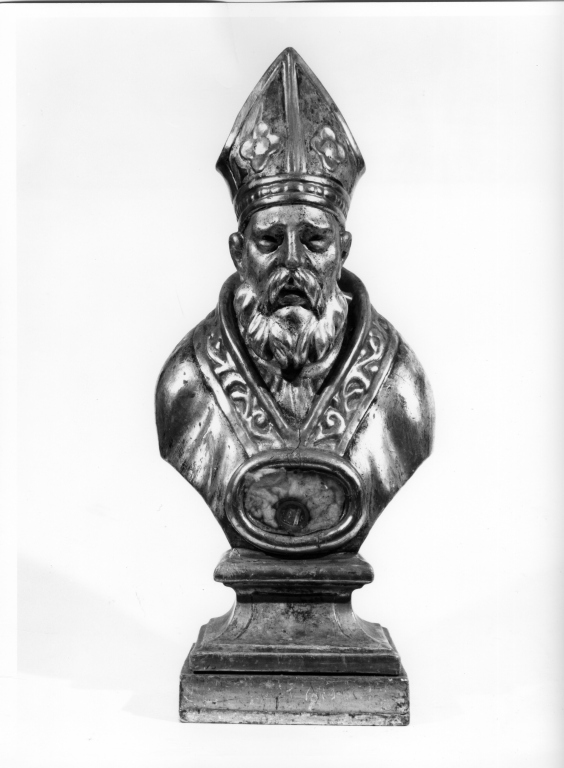 reliquiario - a busto - ambito laziale (fine/inizio secc. XVII/ XVIII)