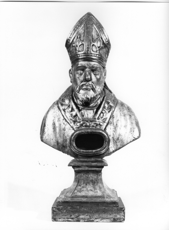 reliquiario - a busto - ambito laziale (fine/inizio secc. XVII/ XVIII)