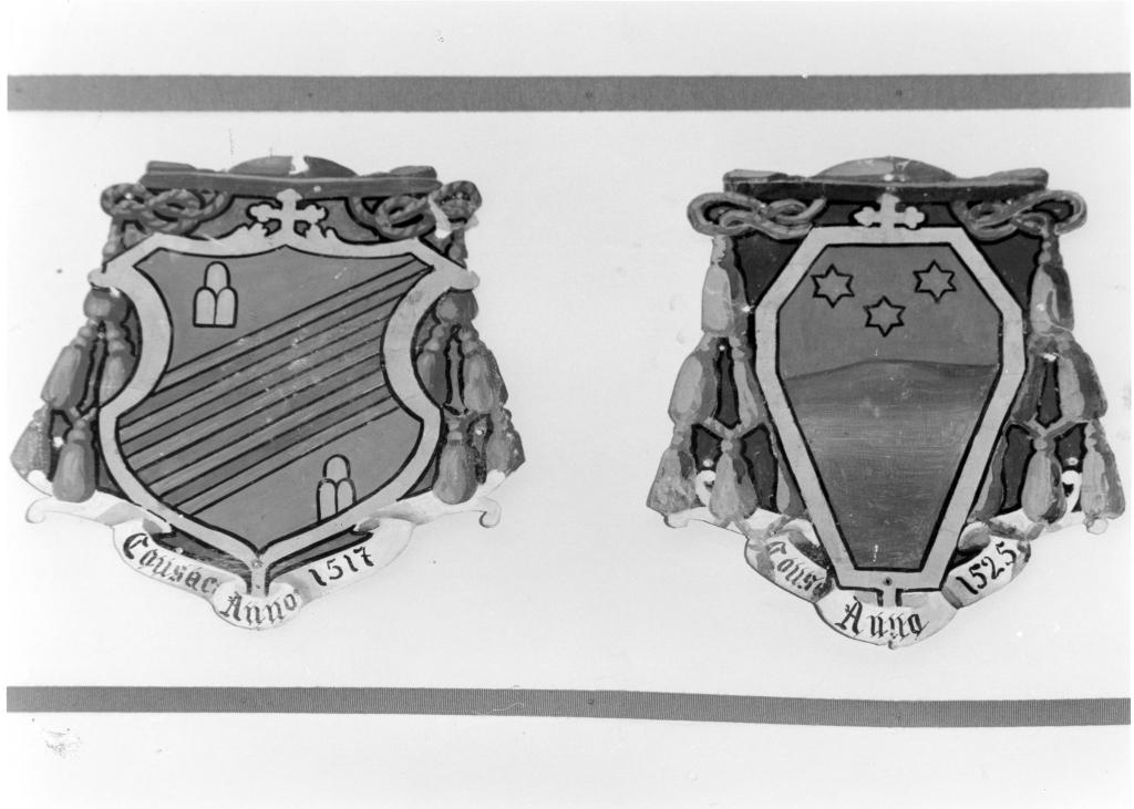 Stemma del vescovo Jacopo Bongalli (dipinto) di Danti Giuseppe (sec. XX)