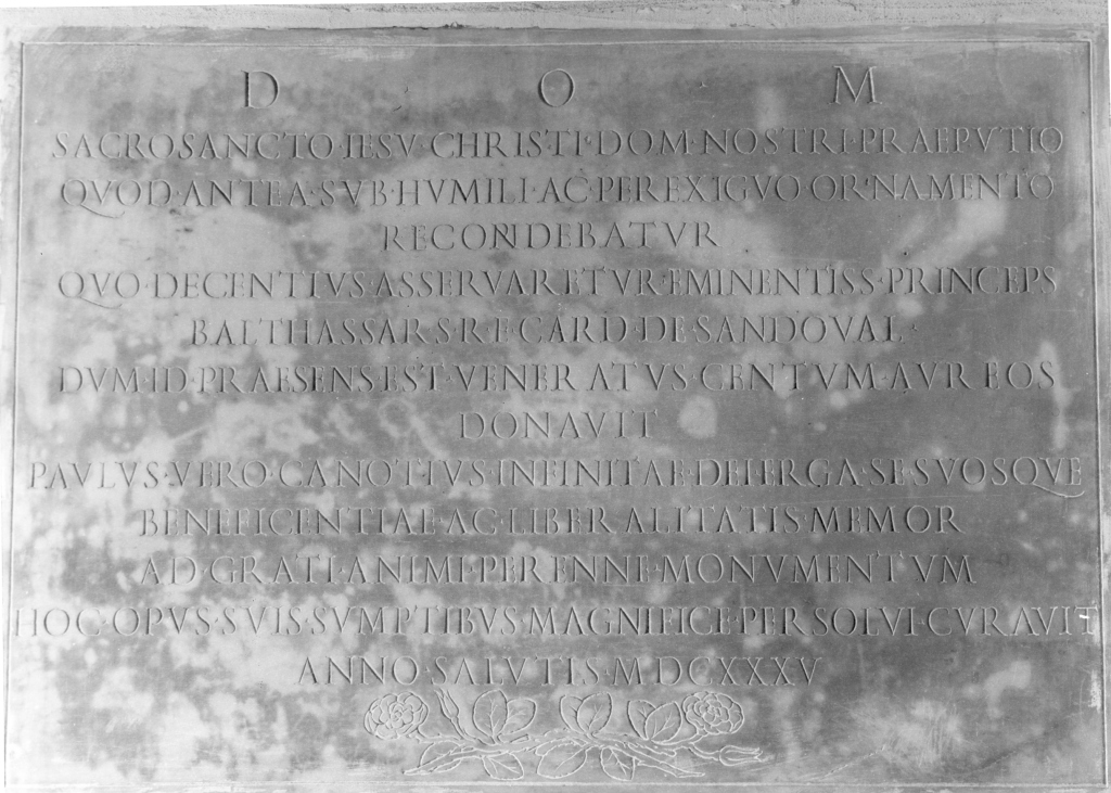 lapide - ambito laziale (sec. XVII)