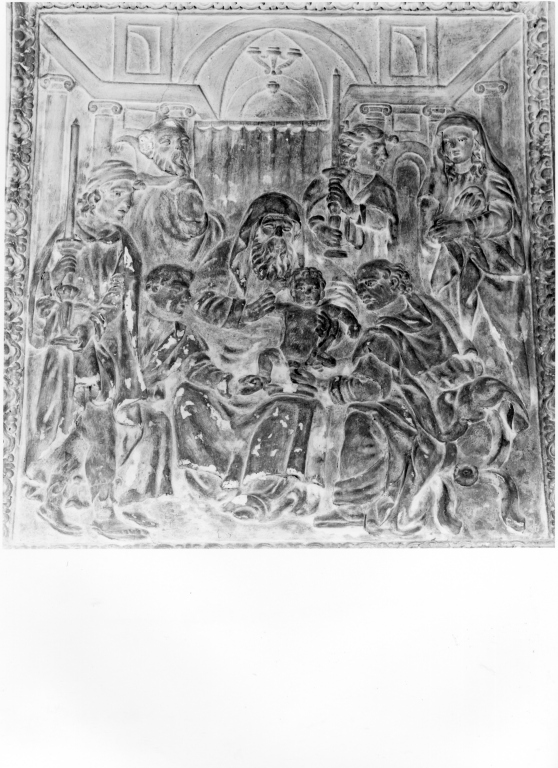 presentazione di Gesù al tempio (rilievo) - ambito romano (seconda metà sec. XVI)