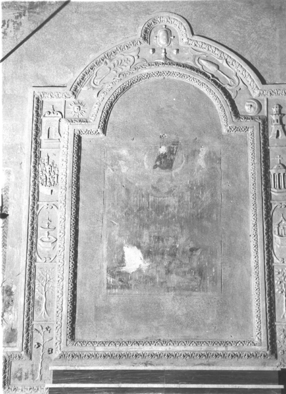 simboli mariani (cornice) - ambito laziale (sec. XVII)