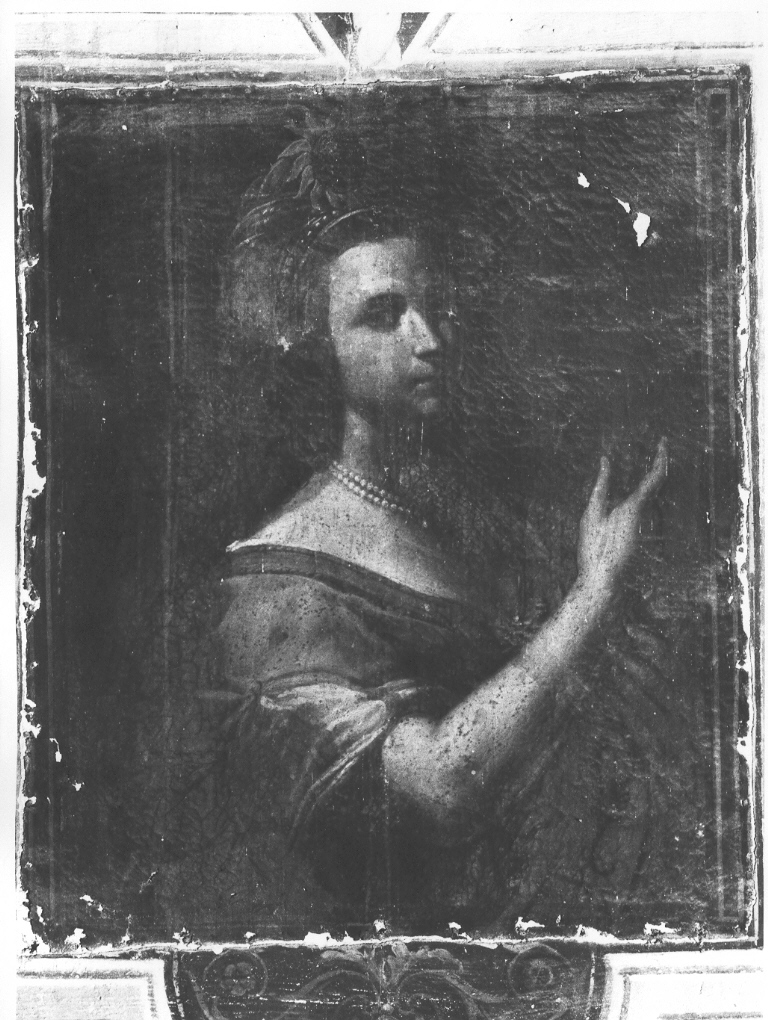 ritratto di donna (dipinto, opera isolata) - ambito laziale (sec. XVIII)