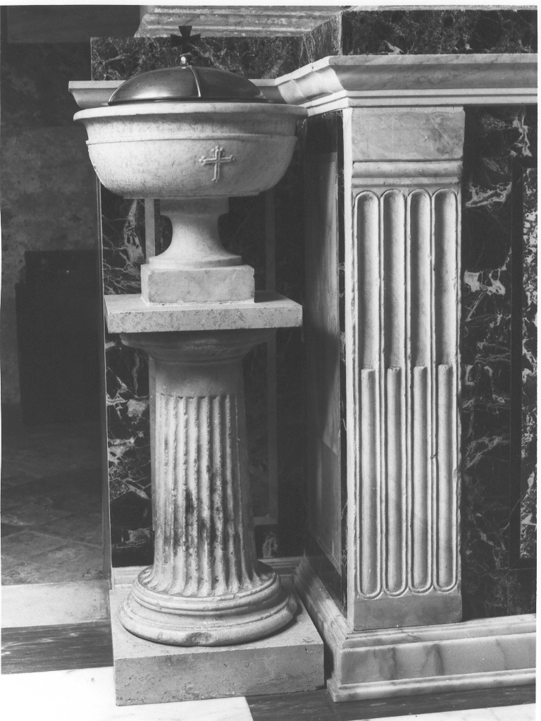 fonte battesimale - ambito laziale (secc. XIX/ XX)