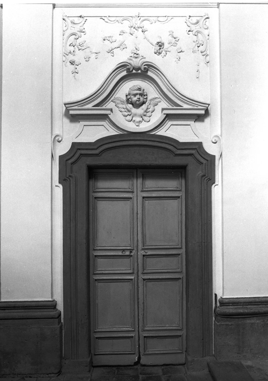 cherubino (mostra di porta, serie) - ambito laziale (seconda metà sec. XVIII)