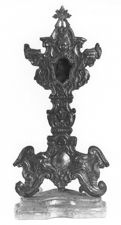 reliquiario - a ostensorio - ambito laziale (sec. XVIII)