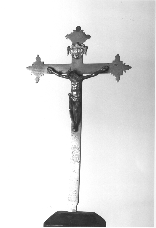 Cristo crocifisso (croce d'altare) - ambito laziale (seconda metà sec. XVII)