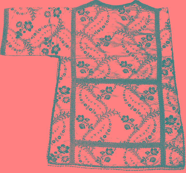 tunicella, elemento d'insieme - manifattura romana (prima metà sec. XIX)