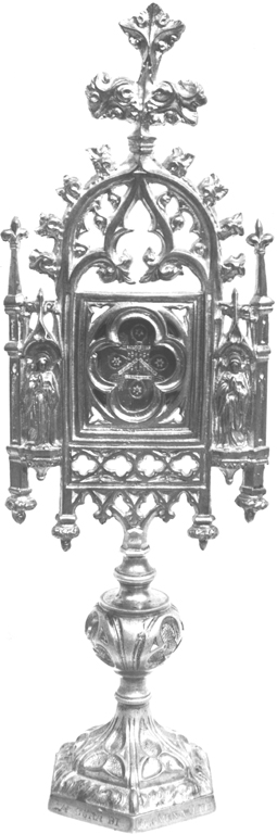 reliquiario - a ostensorio - ambito romano (primo quarto sec. XX)