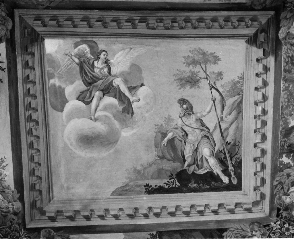Goffredo e l'Arcangelo Gabriele (dipinto) di Canini Giovanni Angelo (sec. XVII)
