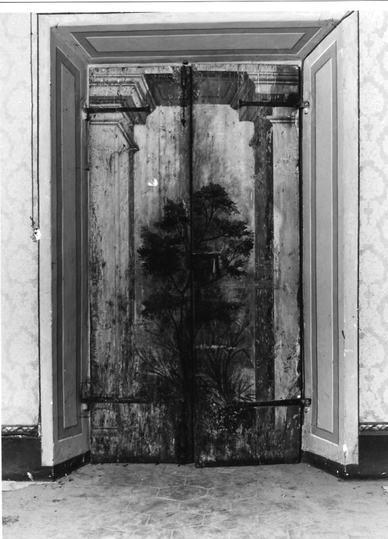 motivi decorativi vegetali (porta - a due battenti) - ambito laziale (seconda metà sec. XVII)