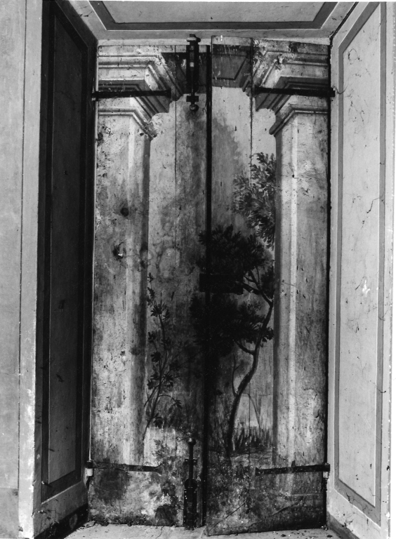 motivi decorativi vegetali (porta - a due battenti) - ambito laziale (seconda metà sec. XVII)
