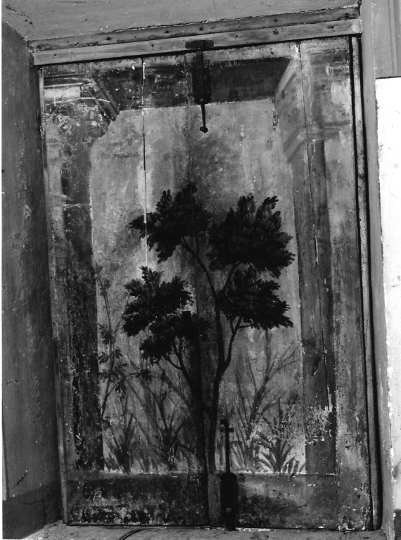 motivi decorativi vegetali (porta - a due battenti) - ambito laziale (seconda metà sec. XVII)
