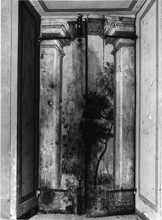 motivi decorativi vegetali (porta - a due battenti) - ambito laziale (seconda metà sec. XVII)