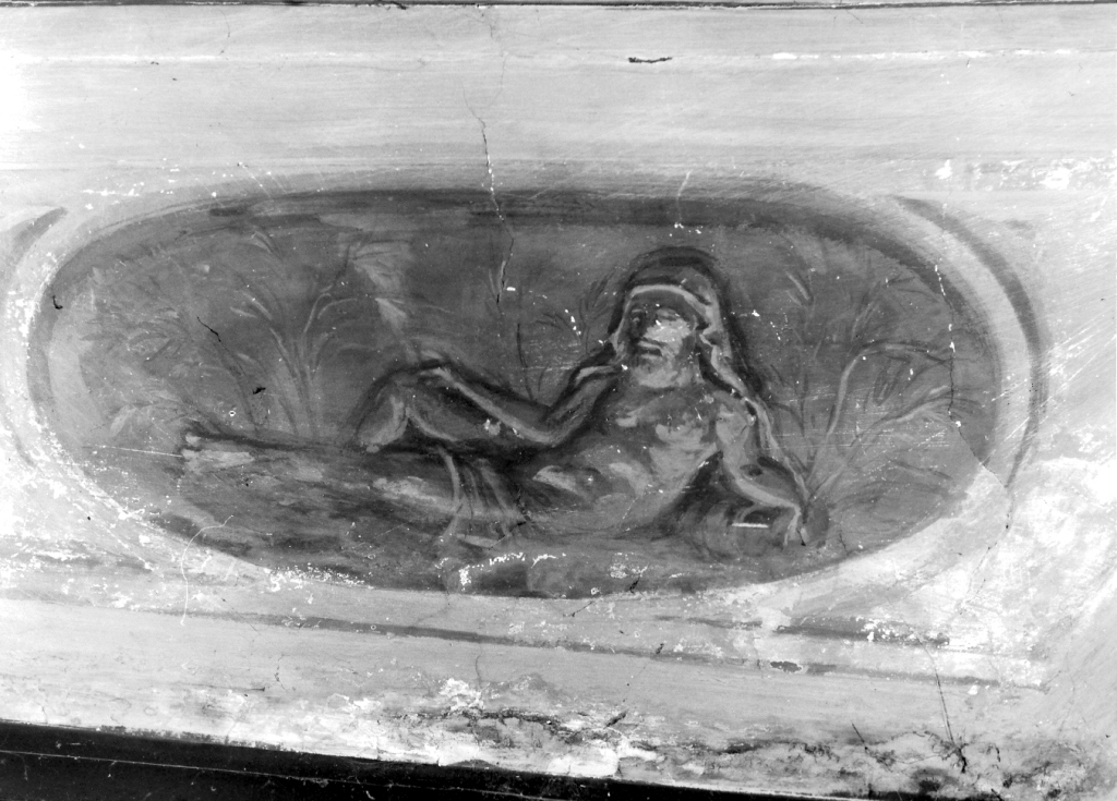 figura maschile distesa (dipinto) - ambito laziale (sec. XIX)