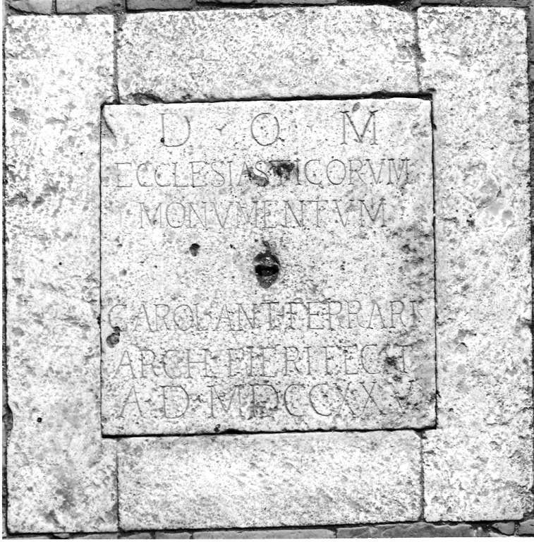 lastra tombale - ambito laziale (sec. XVIII)