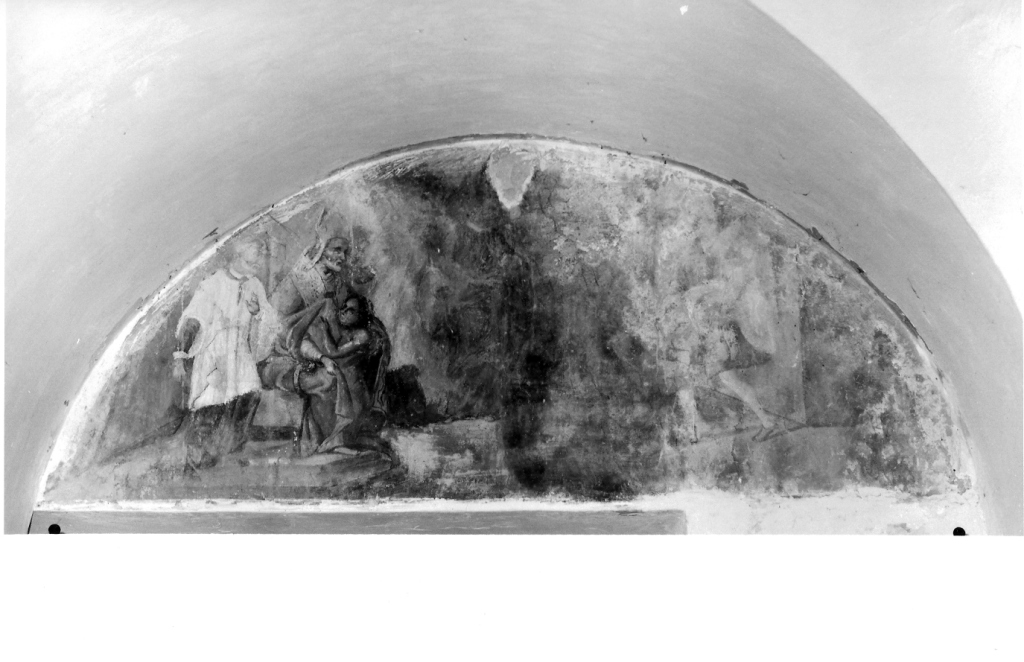 episodio della vita di San Francesco d'Assisi (dipinto, ciclo) - ambito laziale (prima metà sec. XIX)