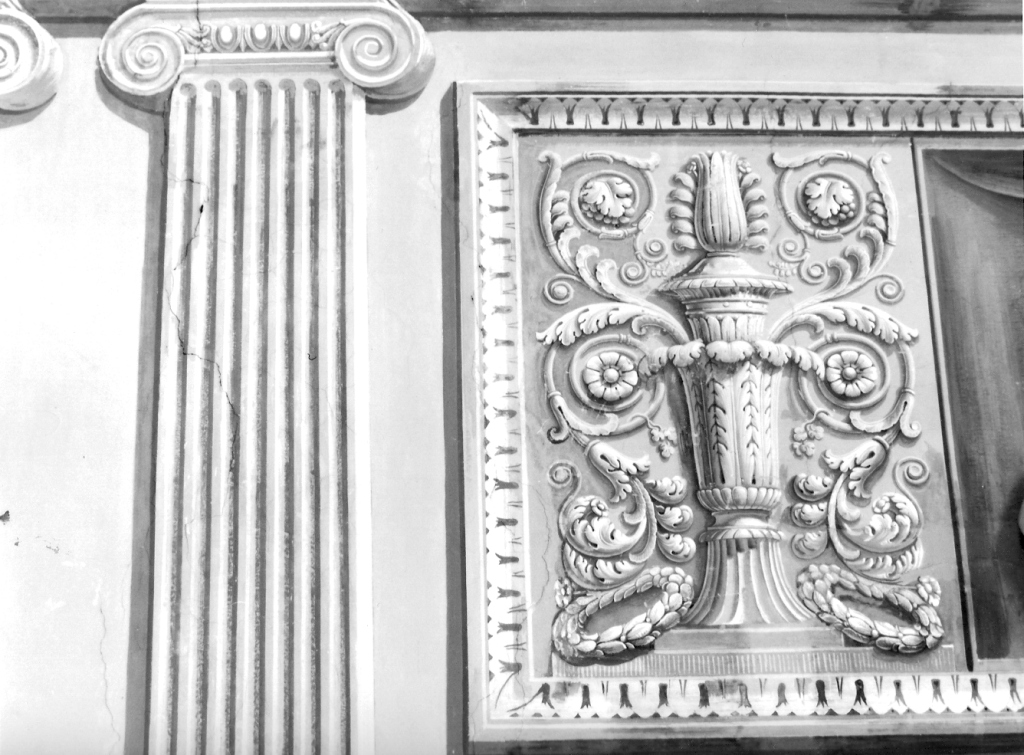 motivi decorativi a candelabra (dipinto) di Quadrini Angelo (sec. XIX)