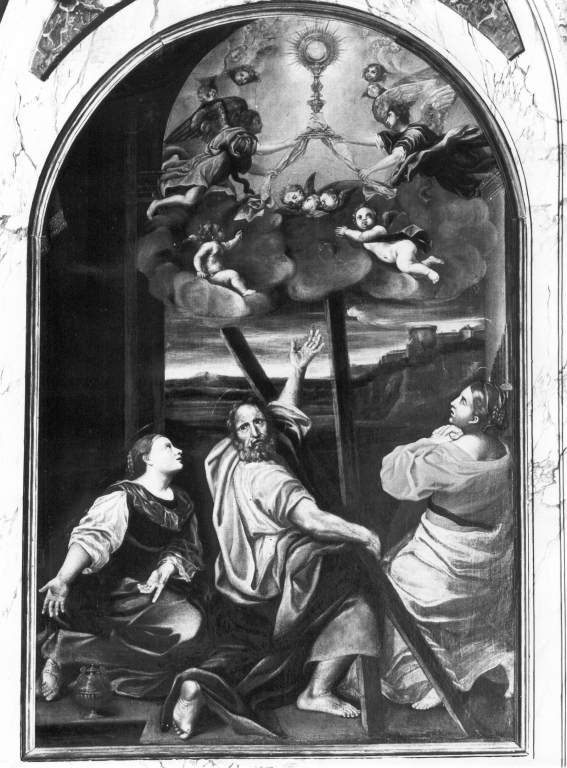 Miracolo dell'Eucarestia (dipinto) - ambito laziale (sec. XVII)