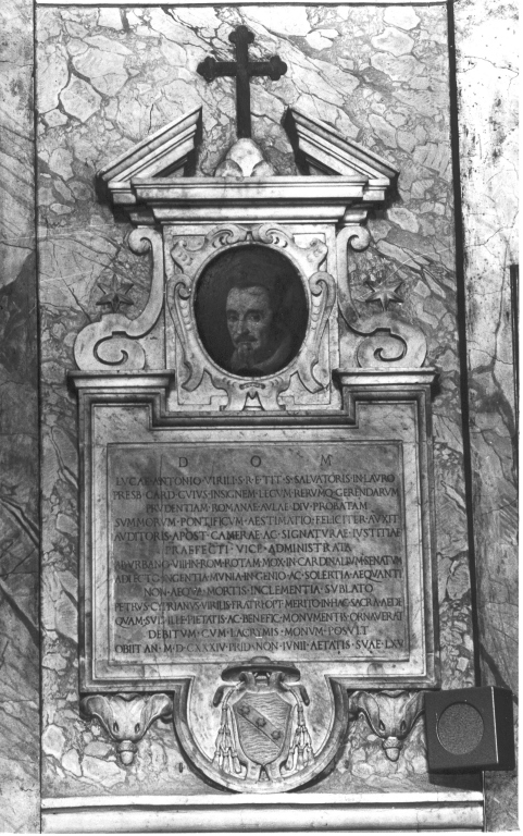 monumento funebre - a lastra - ambito laziale (sec. XVII)