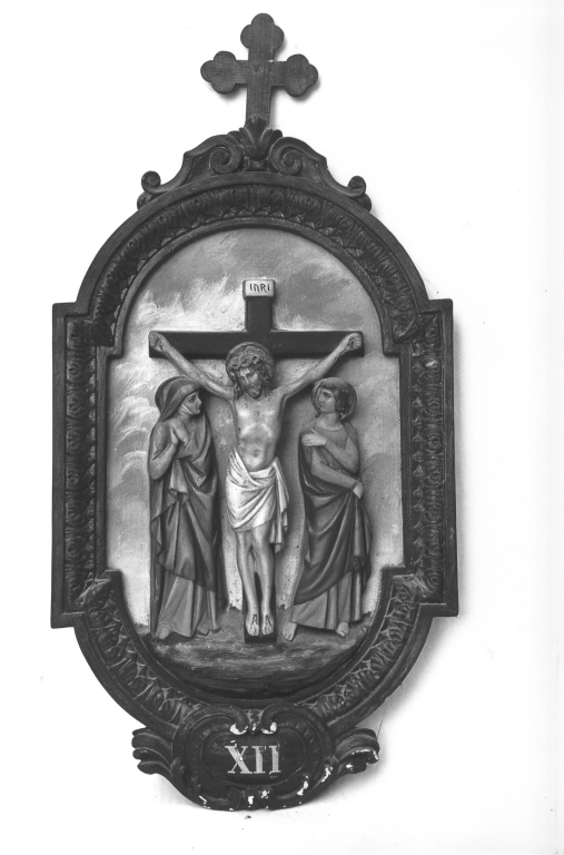 stazione XII: Gesù innalzato e morto in croce (Via Crucis) - ambito laziale (prima metà sec. XX)