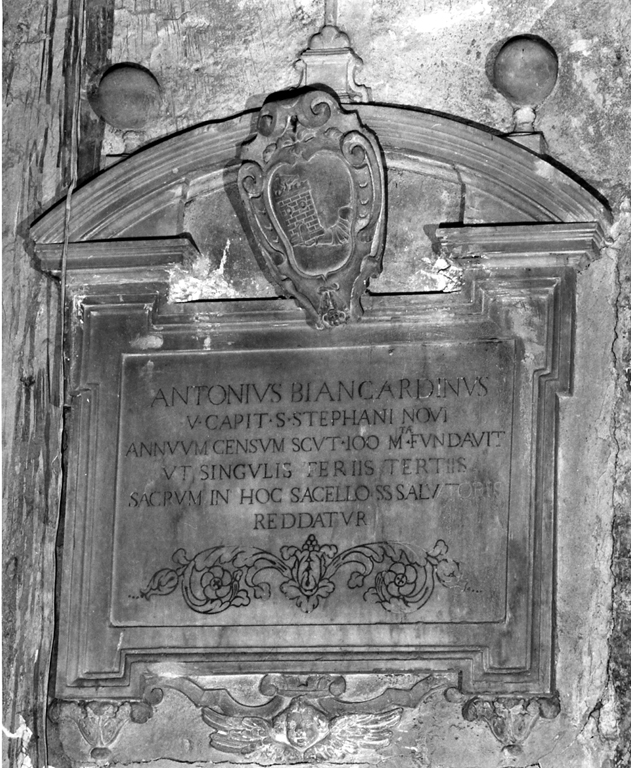 lapide commemorativa - ambito laziale (sec. XVII)