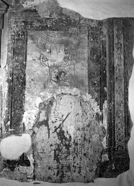 Madonna con Bambino e angeli reggicorona (dipinto) - ambito laziale (sec. XVI)