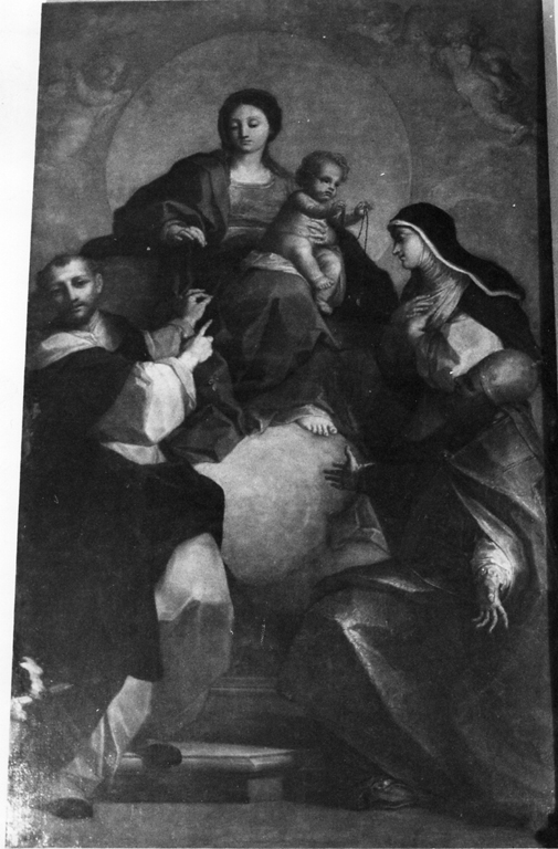 Madonna del Rosario (dipinto, elemento d'insieme) di Costanzi Placido (sec. XVIII)