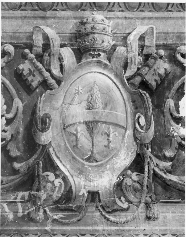stemma di papa Leone XIII (dipinto) - ambito laziale (secc. XIX/ XX)
