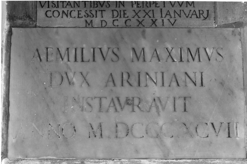 lapide documentaria - ambito italiano (sec. XIX)