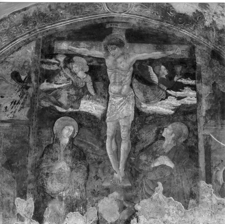 crocifissione di Cristo (dipinto) - ambito laziale (seconda metà sec. XV)