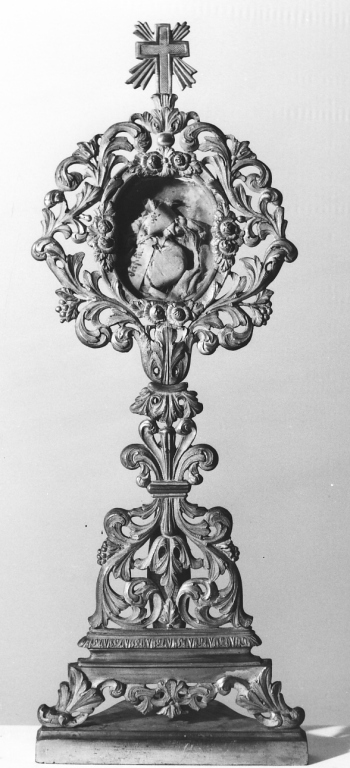 reliquiario - a ostensorio - ambito laziale (seconda metà sec. XIX)