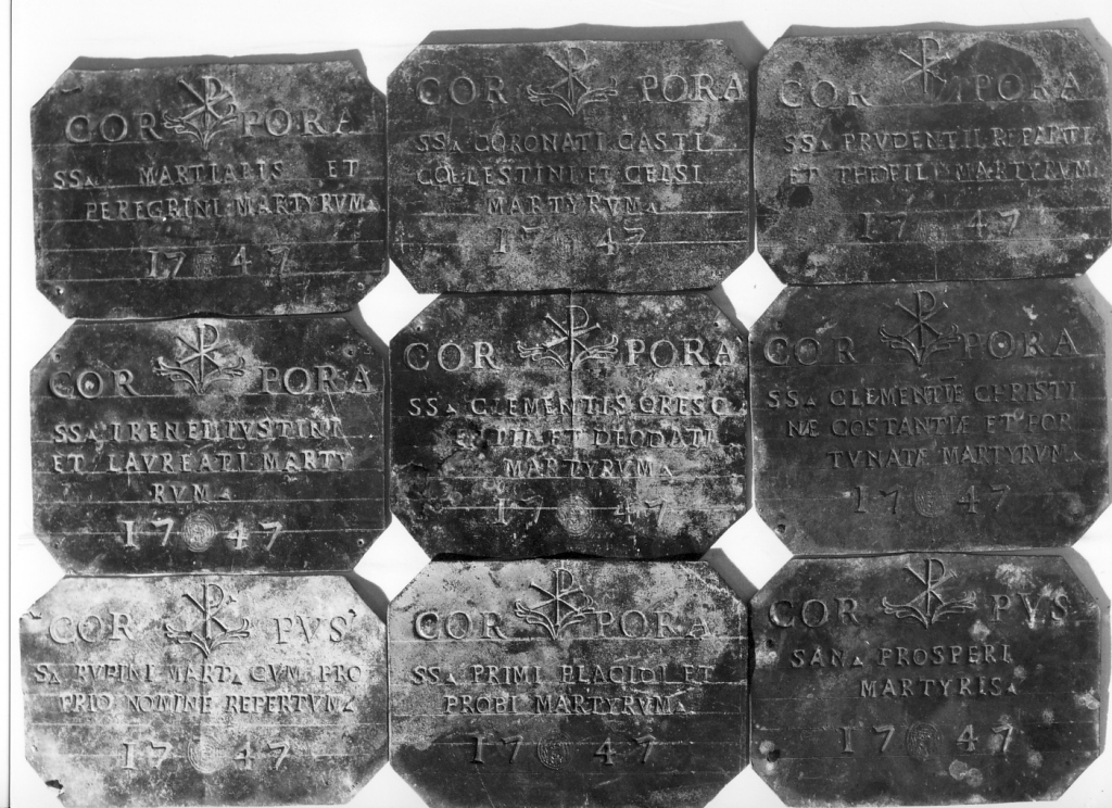 placchetta, serie - ambito laziale (sec. XVIII)