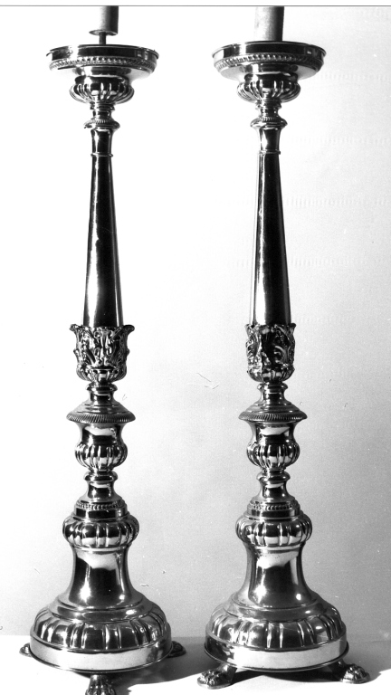 candelabro, coppia - ambito laziale (prima metà sec. XX)