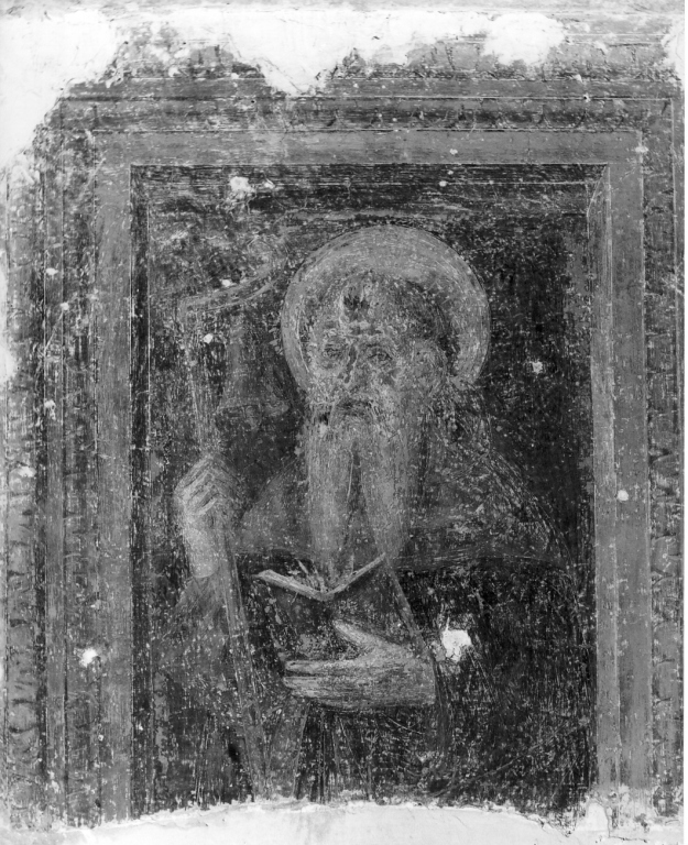 Sant'Antonio Abate (dipinto, frammento) - ambito laziale (prima metà sec. XV)