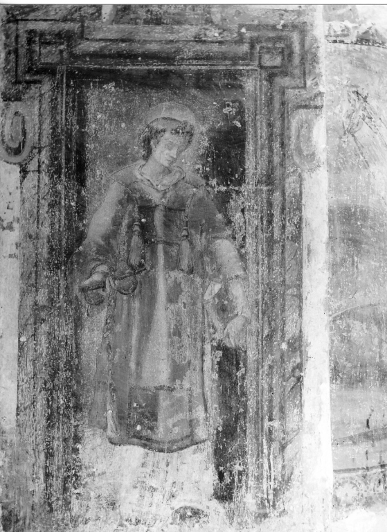 San Leonardo (dipinto, frammento) - ambito laziale (prima metà sec. XV)