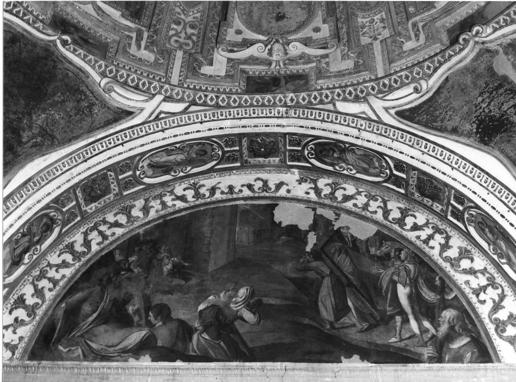 salita di Cristo al monte Calvario (dipinto) di Fontebuoni Anastasio (sec. XVII)